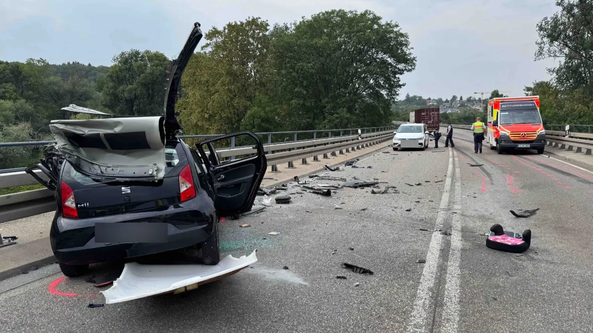 Tödlicher Unfall auf der Bundesstraße 312 bei Neckartailfingen