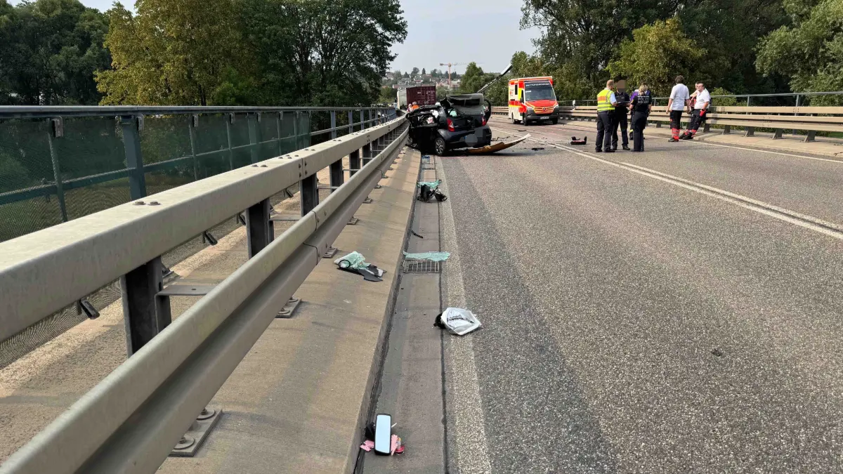 Tödlicher Unfall auf der Bundesstraße 312 bei Neckartailfingen
