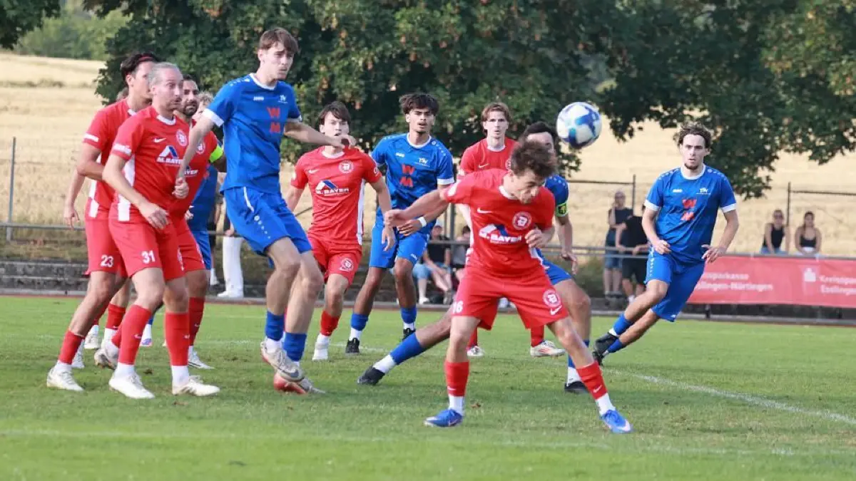 Das Finale zwischen dem TSV Denkendorf (in Blau) und dem TSV Deizisau ist spannend, intensiv und hochklassig.