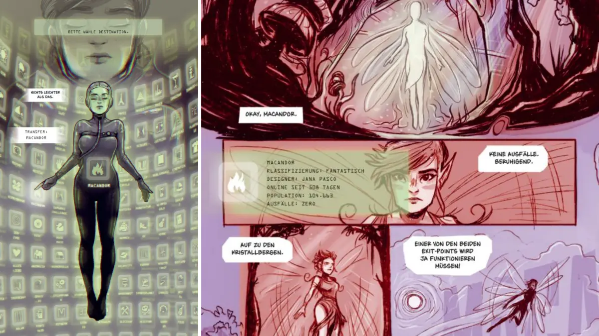 seite aus der Graphic Novel "Cryptos"