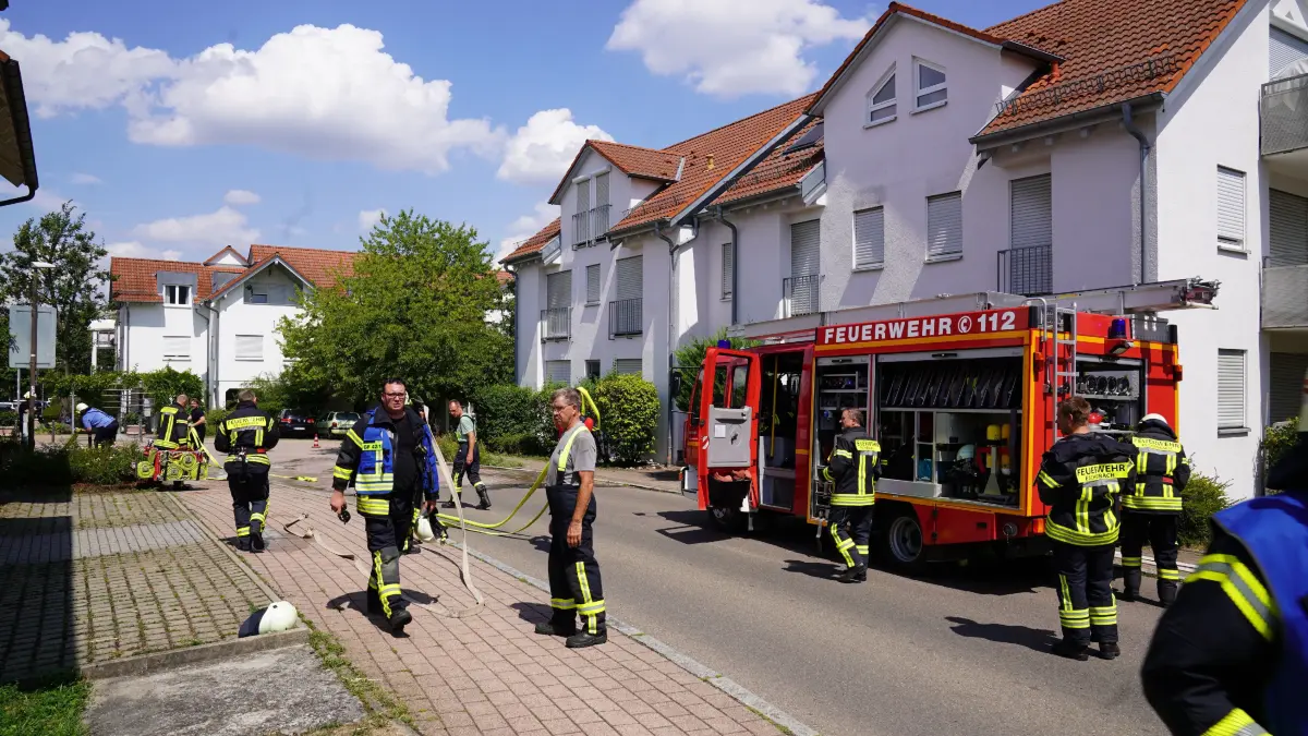 Die Feuerwehren aus Heiningen und Eschenbach waren im Einsatz.