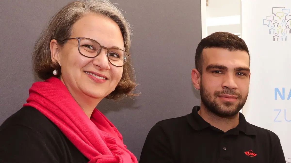 Die Erfogle und Herausvorderungen zum Thema Geflüchtete auf dem Arbeitsmarkt. vlnr Tanja Laabs, Isamaeeli Haron, Birgit Faisst