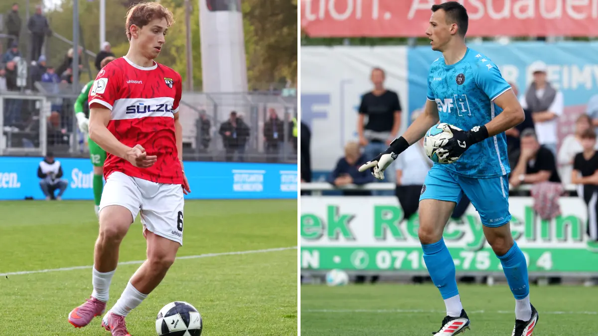 Zwei Neuzugänge mit Regionalliga-Vergangenheit in der Landesliga (Staffel 2): Tim Hannak (links) kam von der TSG Balingen zum FC Esslingen, Matthias Layer vom 1. Göppinger SV zum TSGV Waldstetten.
