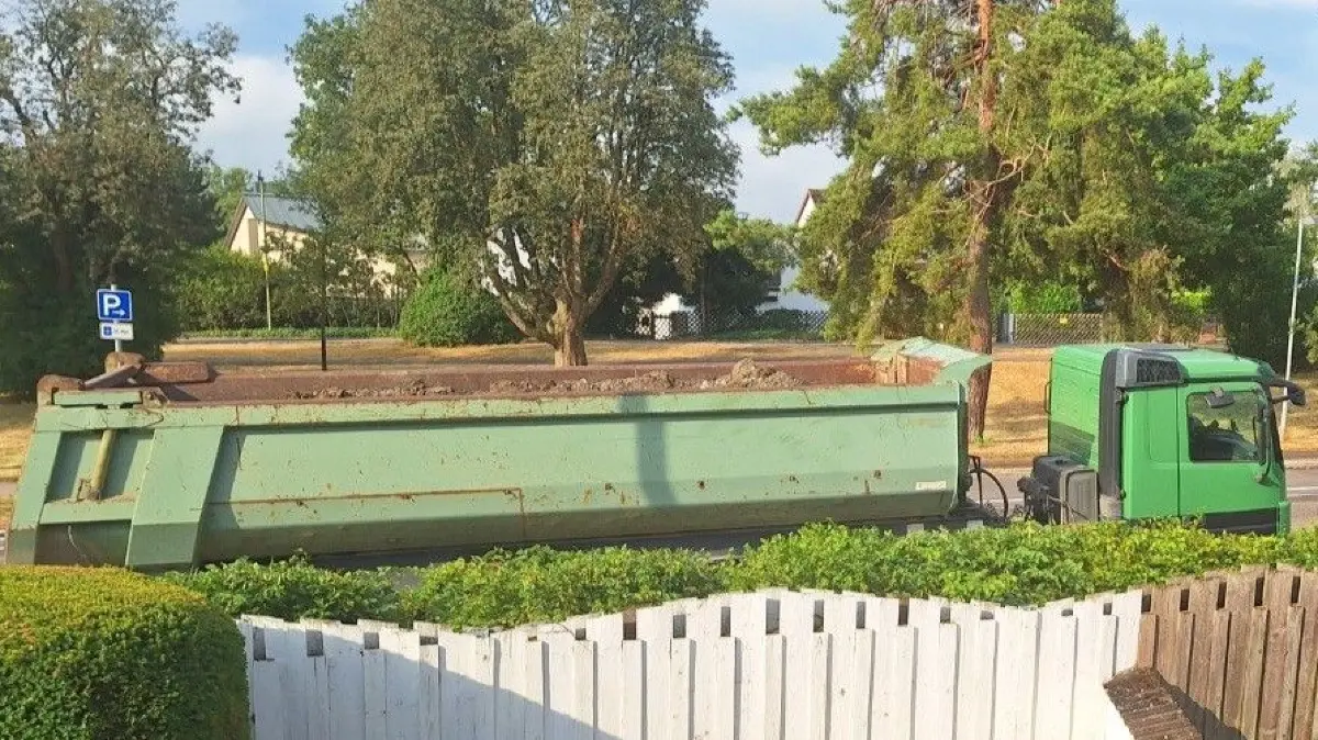 Lkw in der Stuttgarter Straße