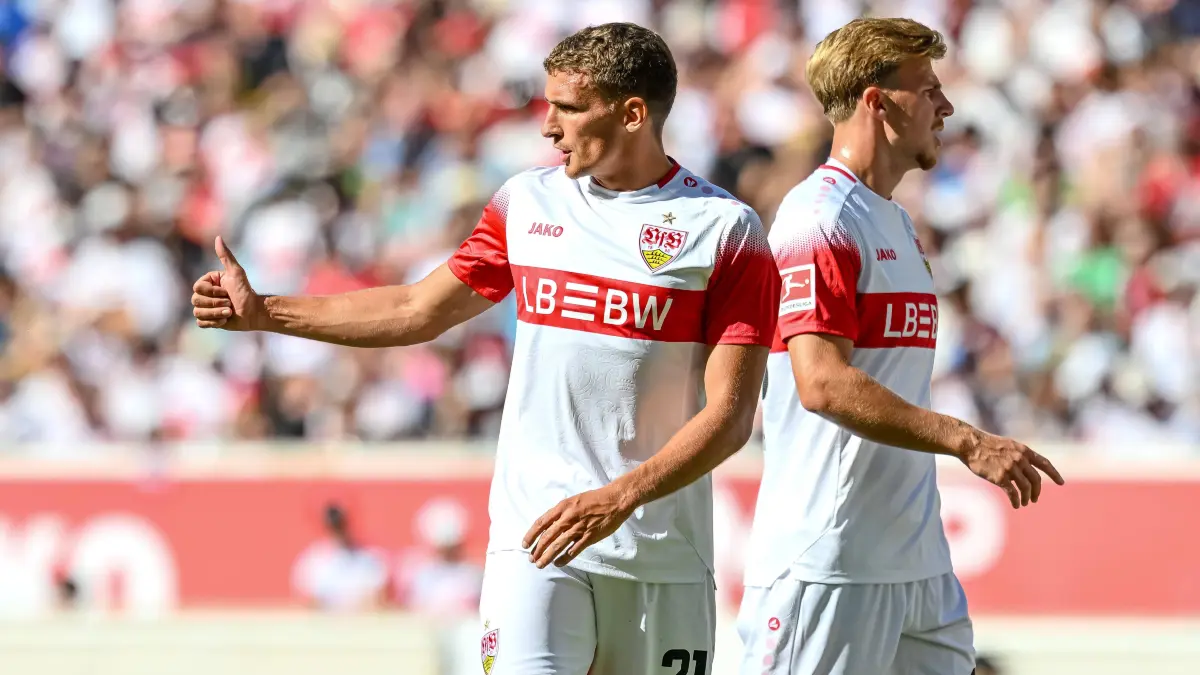 Grischa Proemel VfB Stuttgart gestures during the during the pre-season friendly match between VfB Stuttgart and Everton at MHP Arena on August 8, 2026 in Stuttgart, Germany. Photo by Harry Langer/DeFodi Images - *** Grischa Proemel of VfB Stuttgart gestures during the preseason friendly match between VfB Stuttgart and Everton at the MHP Arena on August 8, 2026, in Stuttgart, Germany. Photo by Harry Langer, DeFodi Images