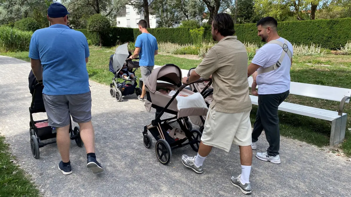 Der Daddy-Walk in Sindelfingen: Vier Väter, vier Kinder, vier Geschichten aus dem Alltag junger Papas.