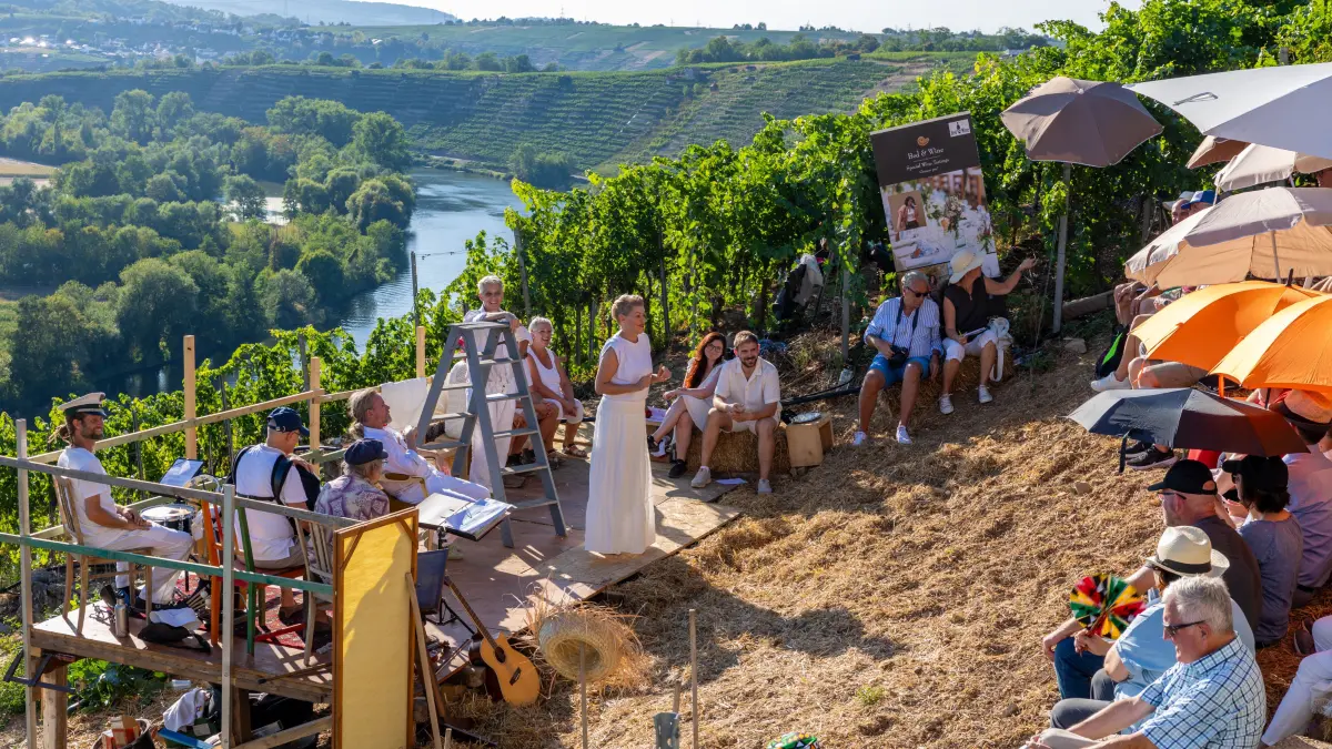 M - Theater im Weinberg Hessigheim: "Steil gehen" Problem Steilllagen Gefährdung Wein-Kulturlandschaften , Foto: Andreas Essig