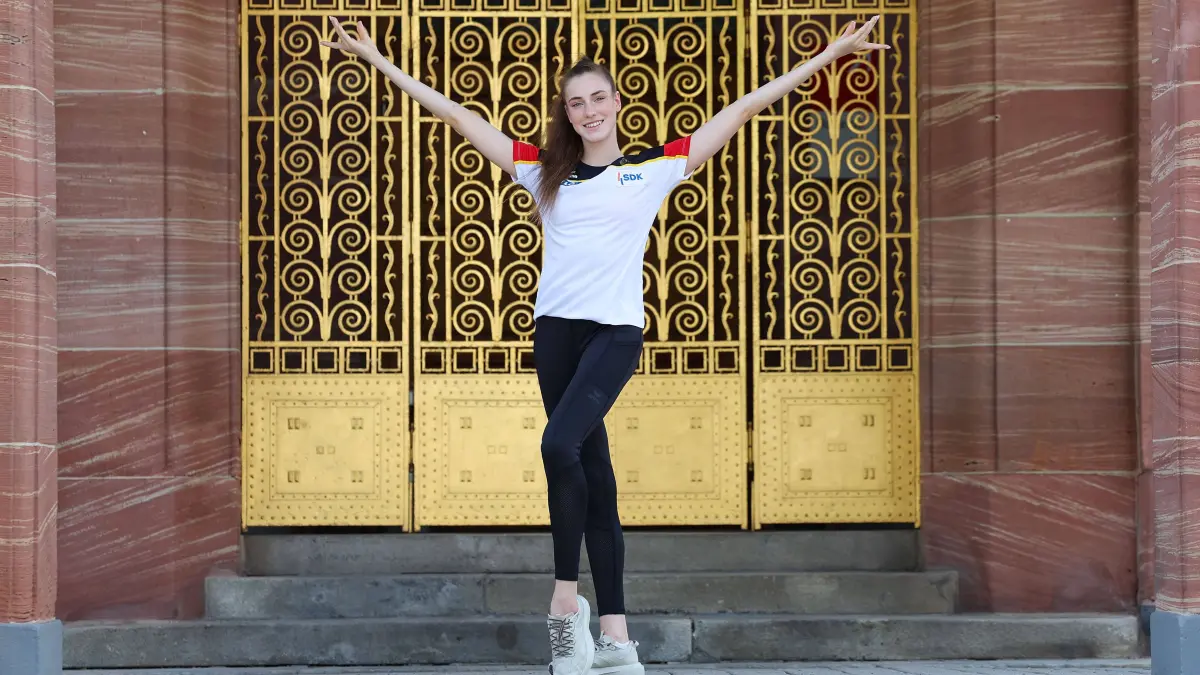 Darja Varfolomeev einige Wochen vor der WM 2026 in Frankfurt.