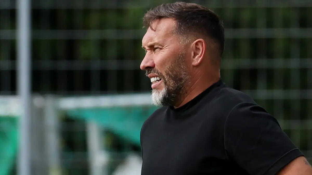 2026.07.25, Deutschland, Ditzingen, Fußball TSV Heimerdingen vs. SPFR Schwäbsich Hall, Trainer Tobias Weis Sxhwäbisch Hall *** July 25, 2026, Germany, Ditzingen, Soccer: TSV Heimerdingen vs. SPFR Schwäbsich Hall, Coach Tobias Weis, Schwäbsich Hall