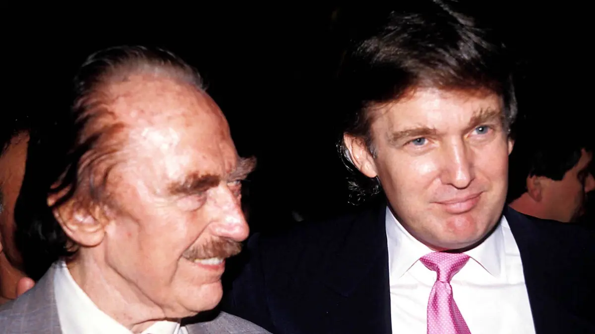 Fred Trump (li.) mit Sohn Donald im Jahr 1989.