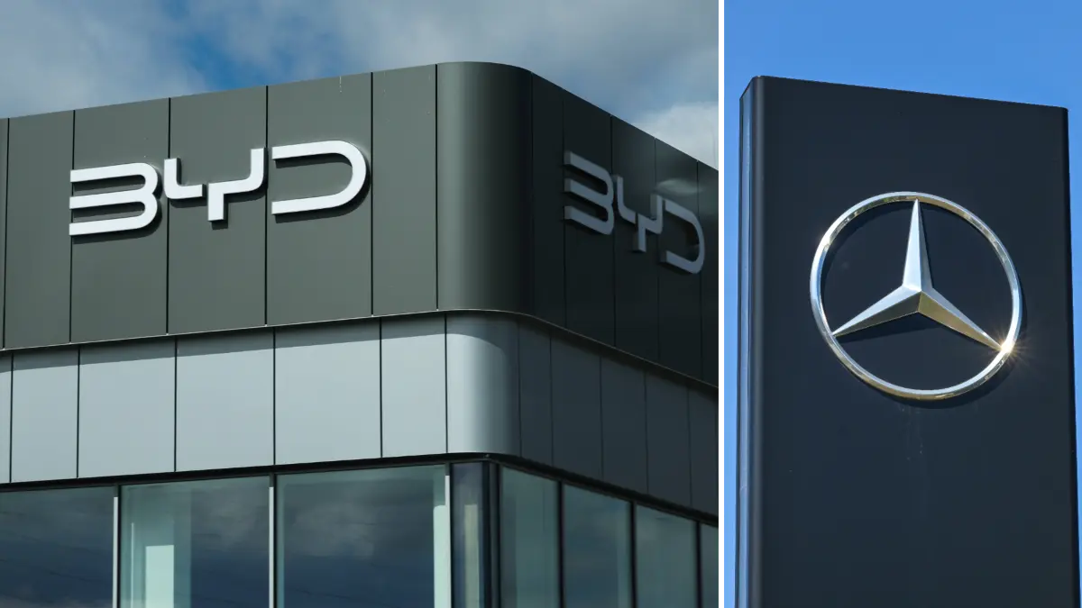 Collage BYD Mercedes Logo