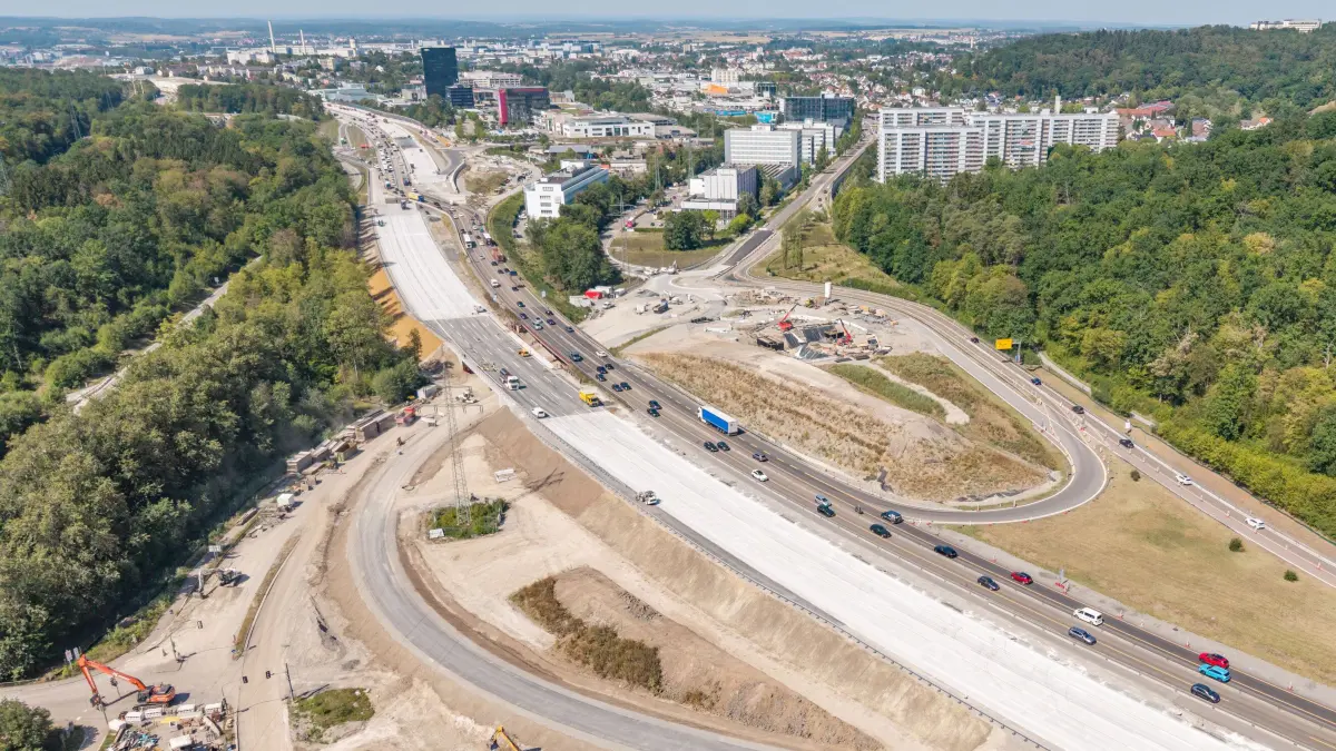 A81: Sindelfingen, A81, Tunnel, Fahrbahn, Autobahn, Baustelle, Sindelfingen-Ost,