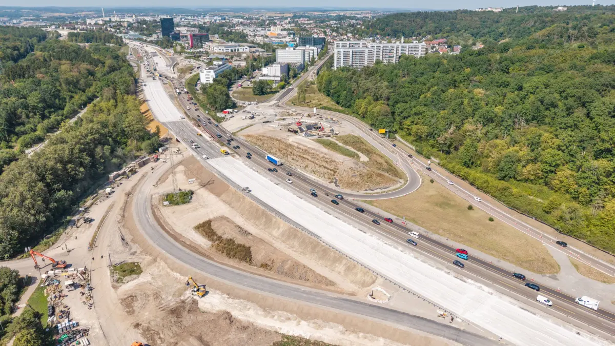 A81: Sindelfingen, A81, Tunnel, Fahrbahn, Autobahn, Baustelle, Sindelfingen-Ost,