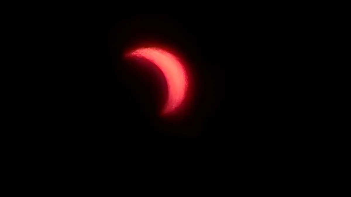 So erlebte Heike E. in Benningen am Neckar die Sonnenfinsternis.
