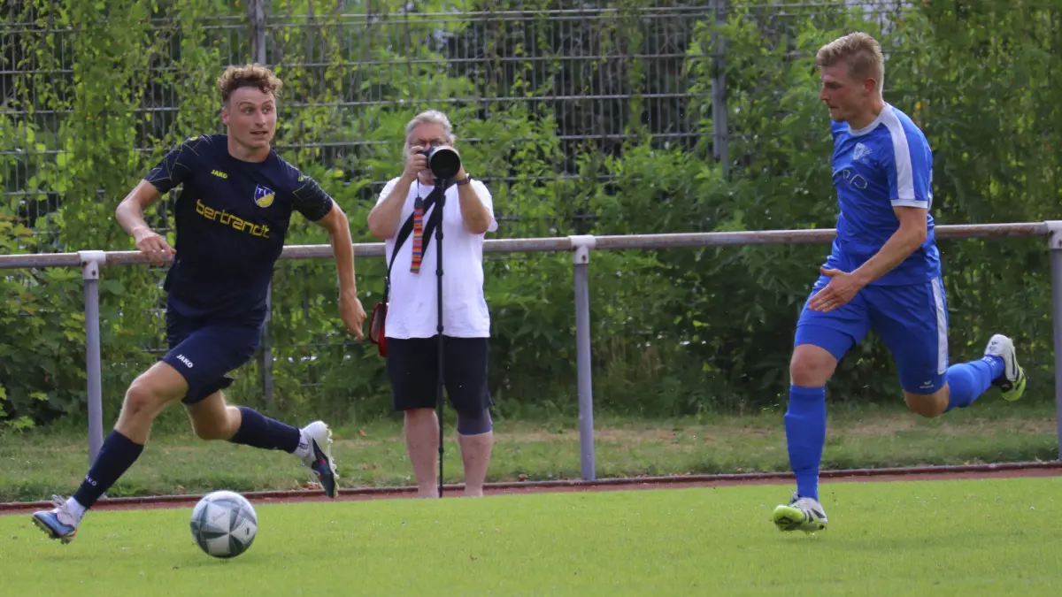 Gabriel Körtge Corral vom TSV Ehningen in der ersten Runde des WFV-Pokals (Verbandspokal) bei der SGM Dettingen/Glems.