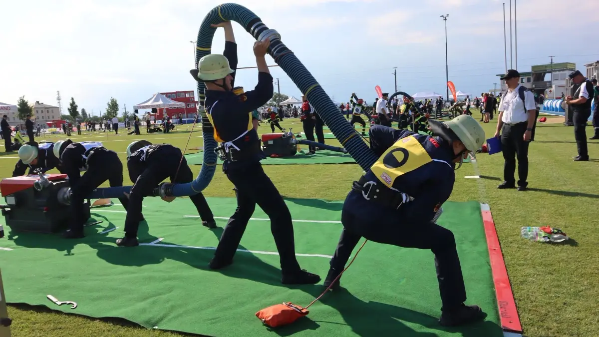 Feuerwehr Renningen hat 2026 bei der Feuerwehr-Weltmeisterschaft in Österreich eine Goldmedaille geholt.