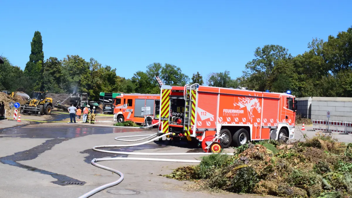 Brand Häckselplatz.