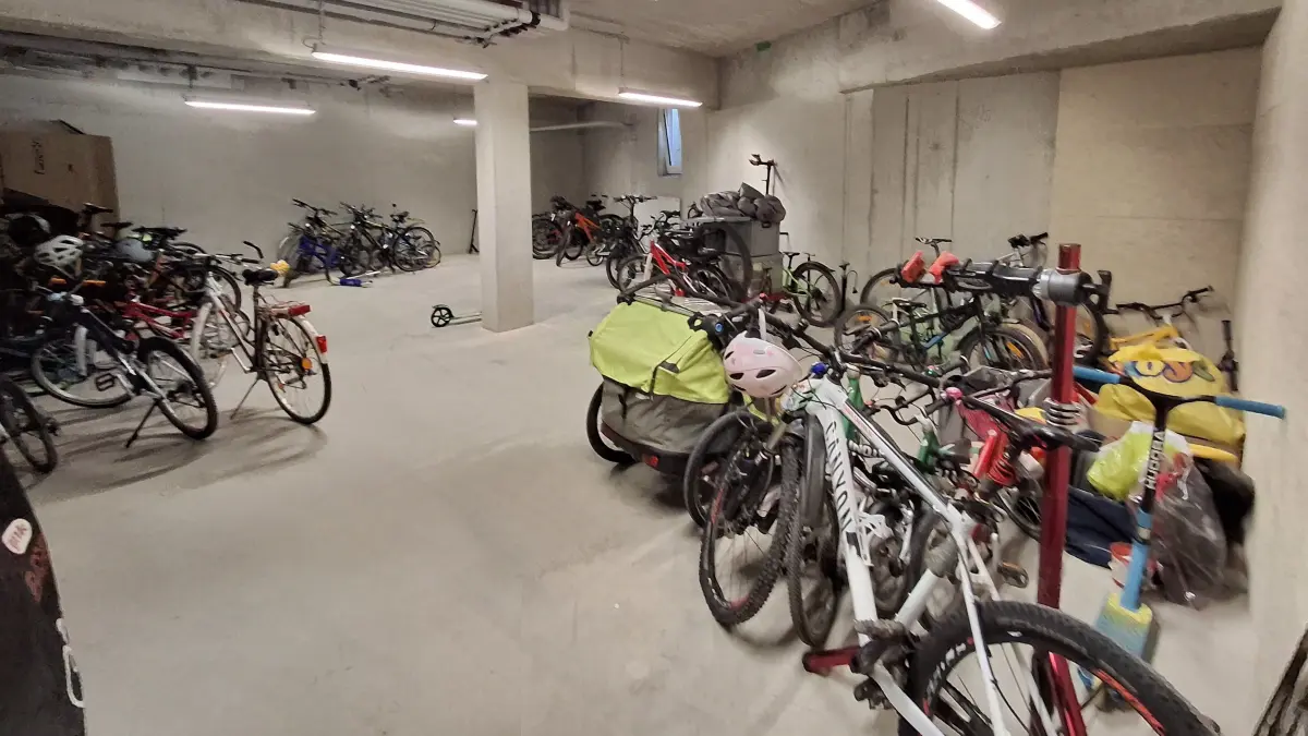 Fahrradkeller im Baugruppenhaus Wolkenheim in Stuttgart