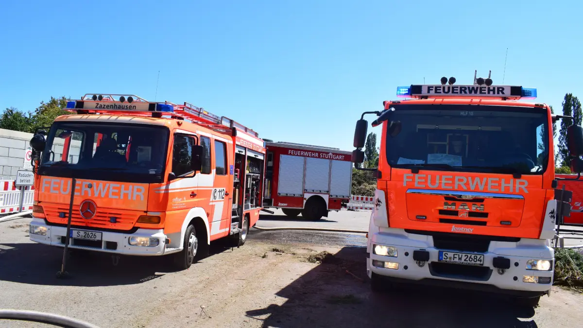 Brand Häckselplatz.