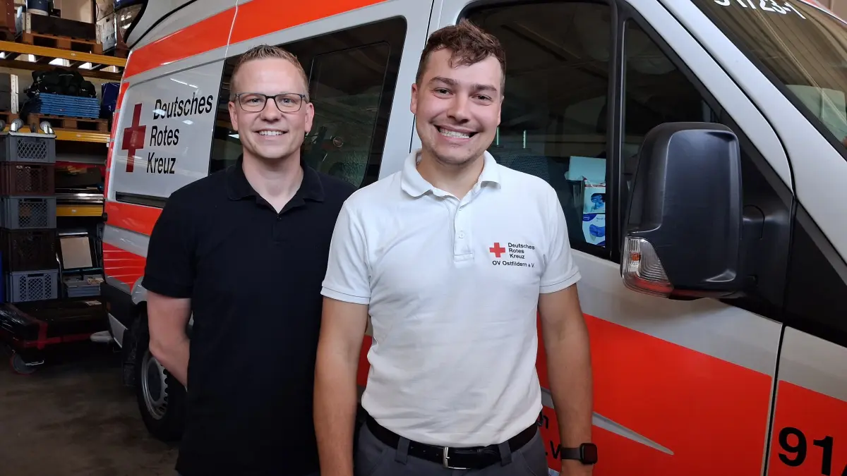 DRK Ostfildern vor den Flammenden Sternen