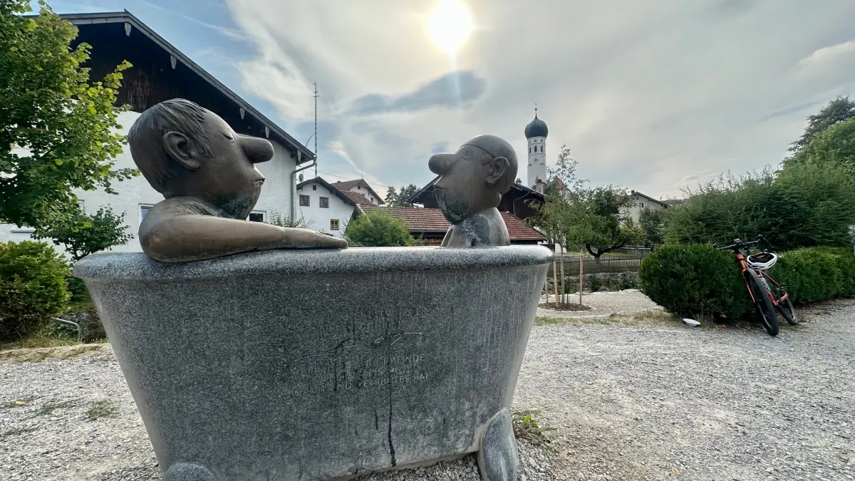 Loriot-Denkmal in Münsing, Bayern