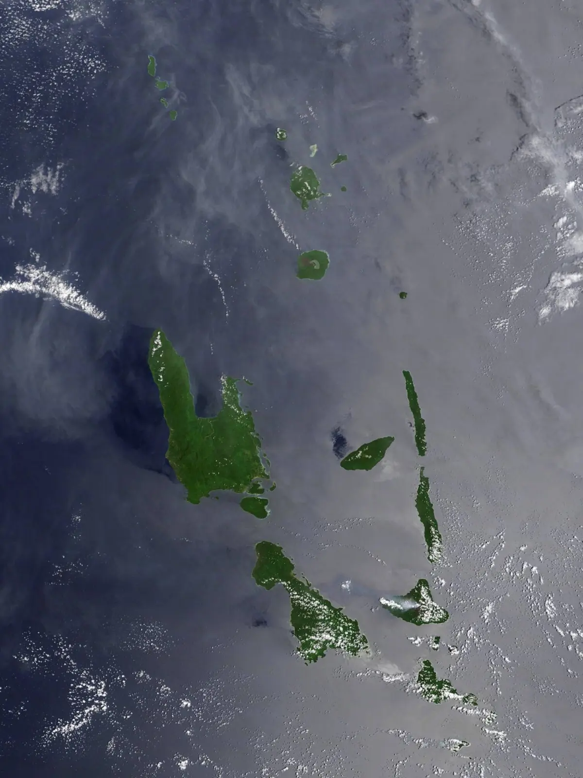 Republik von Vanuatu, aus dem Weltall fotografiert.