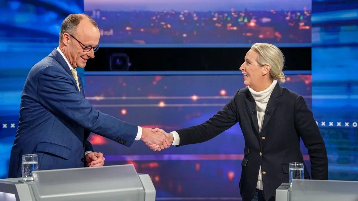 Friedrich Merz und Alice Weidel im Bundestagswahlkampf