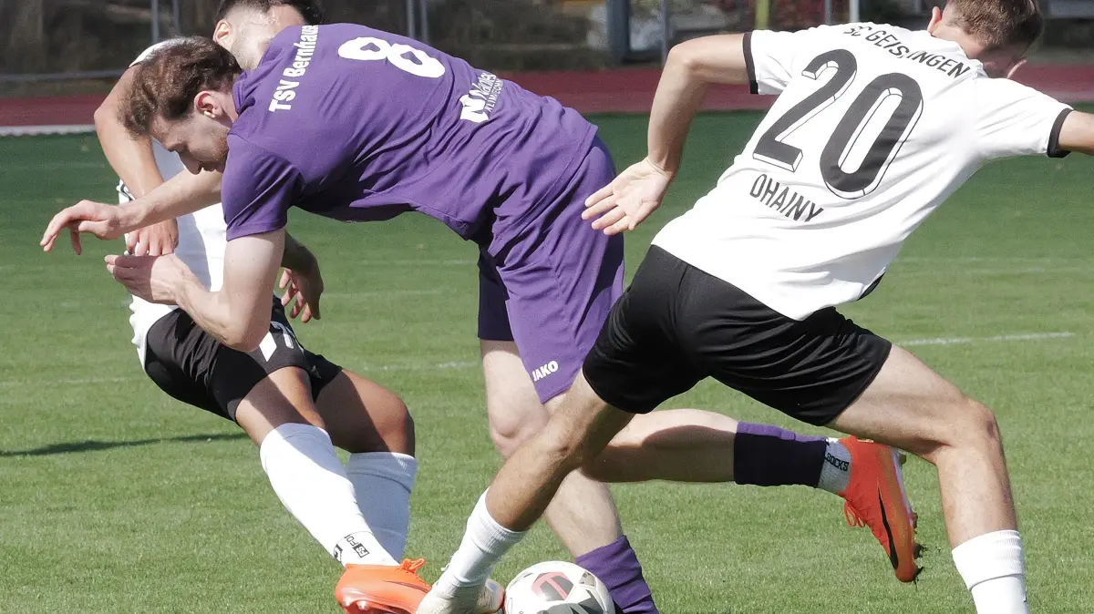 Fußball, Fussball, Landesliga, TSV Bernhausen - SC Geislingen: Fußball, Fussball, Landesliga, TSV Bernhausen - SC Geislingen
Nr.8 (B): Mertcan Özocak - violett
Fotograf: Günter E. Bergmann - Photography
Aufnahmedatum: 23.08.2028