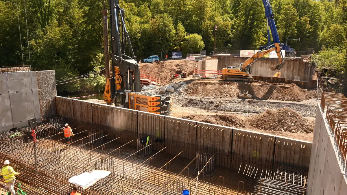 Marbach Murrbrücke Baustelle