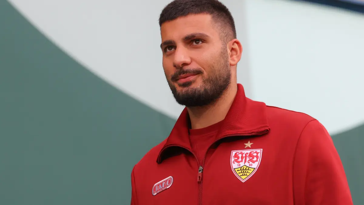 Fussball DFB-Pokal 1. Runde, FC Hansa Rostock - VfB Stuttgart: 21.08.2026, xtgx, Fussball DFB-Pokal 1. Runde, FC Hansa Rostock - VfB Stuttgart, v.l. Deniz Undav Stuttgart, 26 DFL/DFB REGULATIONS PROHIBIT ANY USE OF PHOTOGRAPHS as IMAGE SEQUENCES and/or QUASI-VIDEO Rostock *** August 21, 2026, xtgx, Soccer DFB Cup 1st Round, FC Hansa Rostock vs. VfB Stuttgart, from left: Deniz Undav Stuttgart, 26 DFL DFB REGULATIONS PROHIBIT ANY USE OF PHOTOGRAPHS as IMAGE SEQUENCES and/or QUASI-VIDEO Rostock