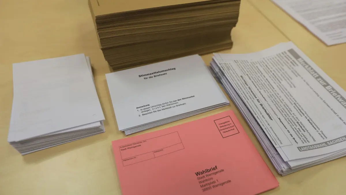 Vorbereitung für Briefwahl in Sachsen-Anhalt