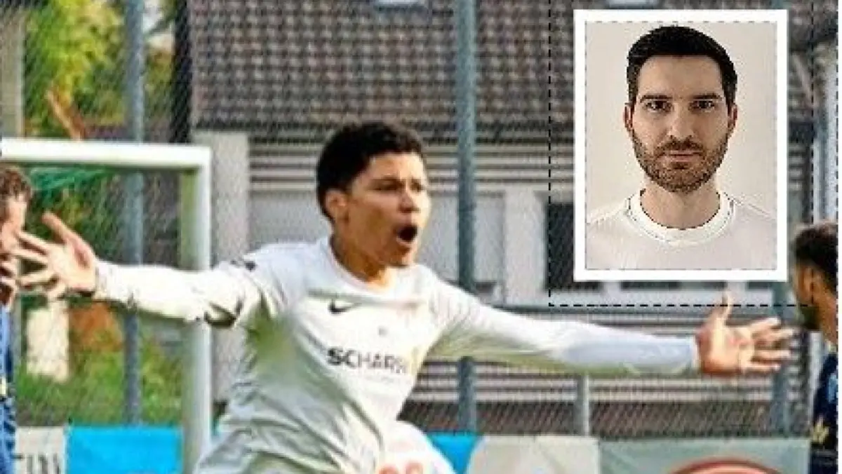 Der Trainer Julian Borgia (oben rechts) steht vor einem Neuaufbau. Mehrere Leistungsträger sind weg, darunter der Torjäger Tyron Ferrari (im Bild).