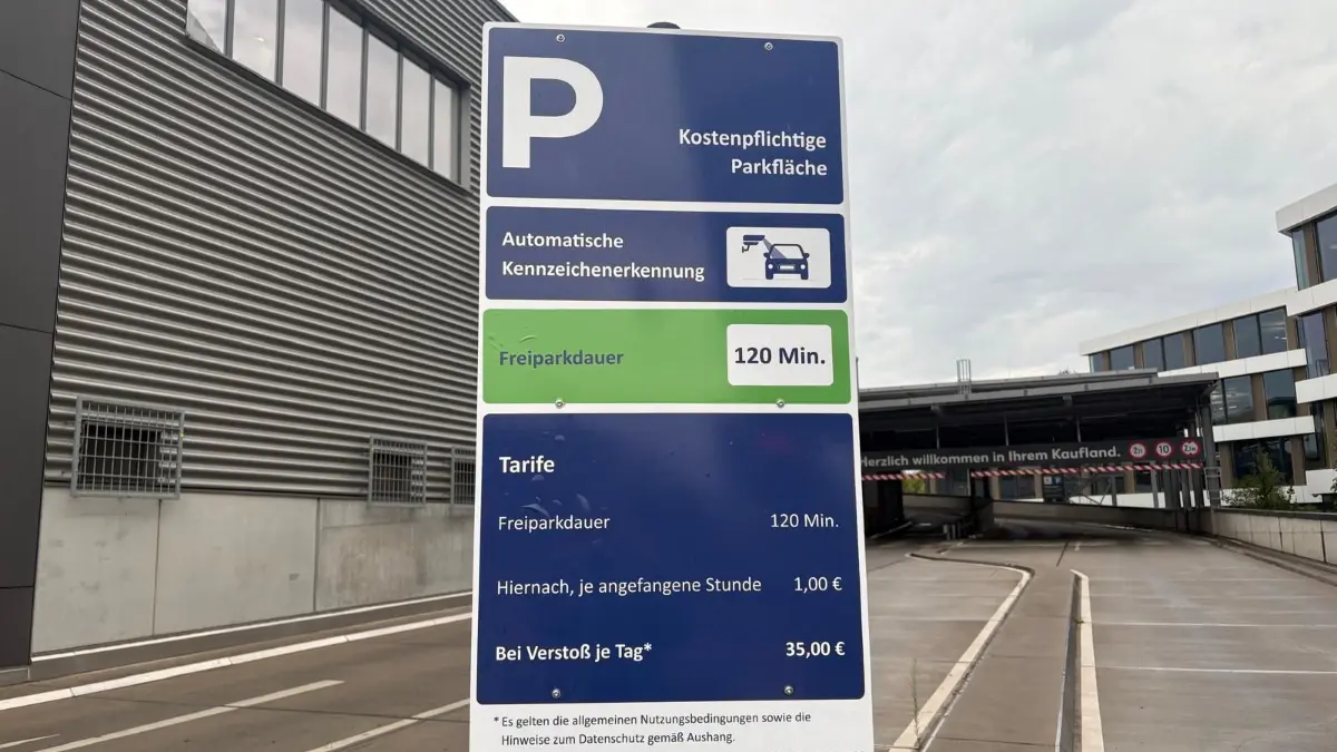 Kaufland Leonberg neues Parksystem Kennzeichenerkennung