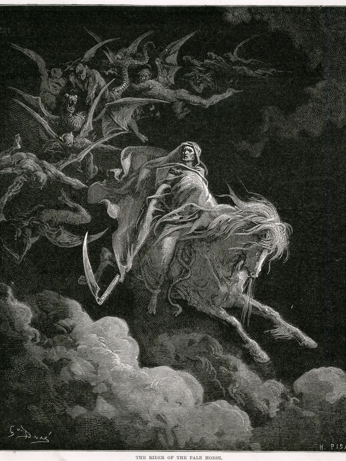 Der Tod reitet auf seinem bleichen Ross.