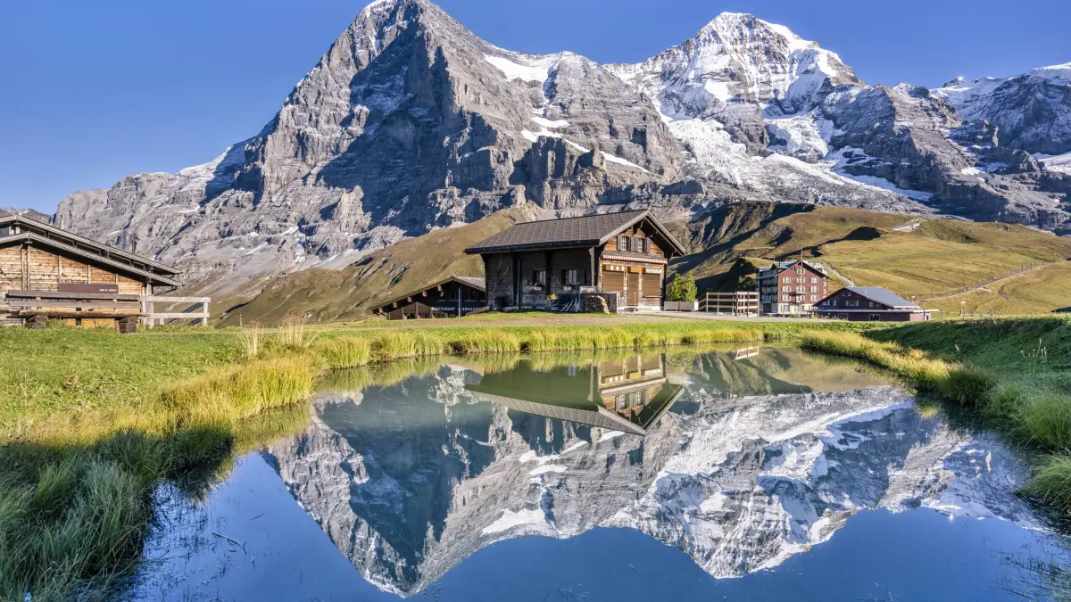 Switzerland, Bernese Oberland, Bernese Alps, Kleine Scheidegg, Eiger, Moench and Jungfrau PUBLICATIONxINxGERxSUIxAUTxHUNxONLY STSF01785