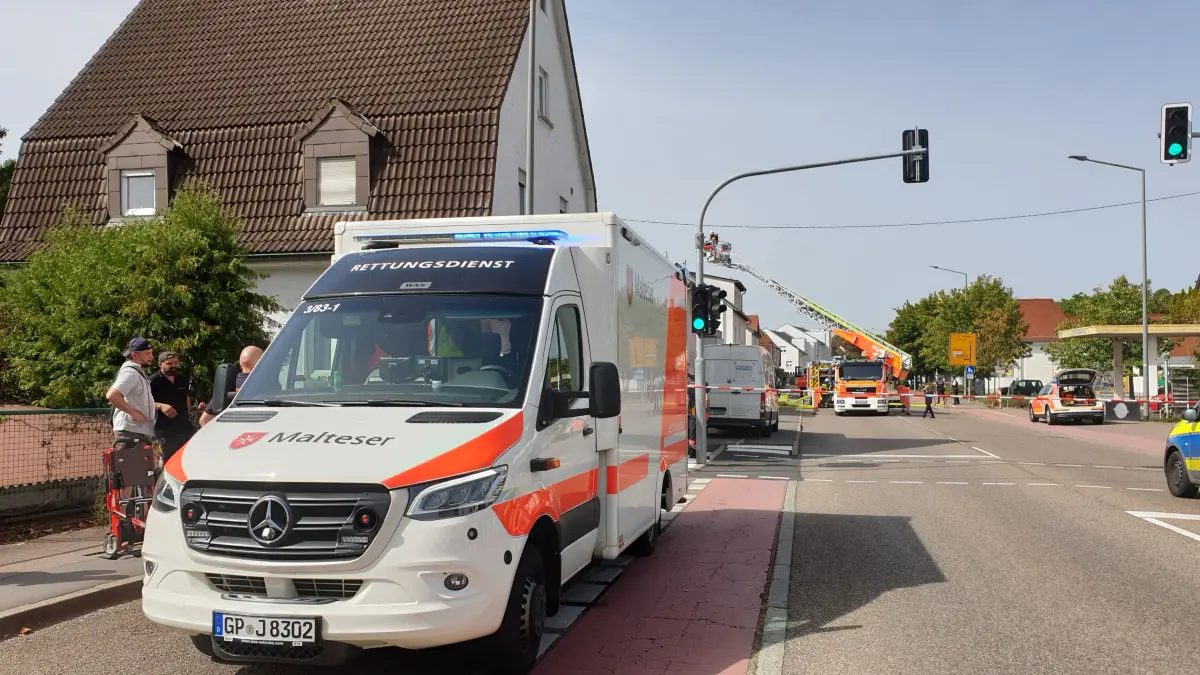 Brand in Küche, Faurndau
