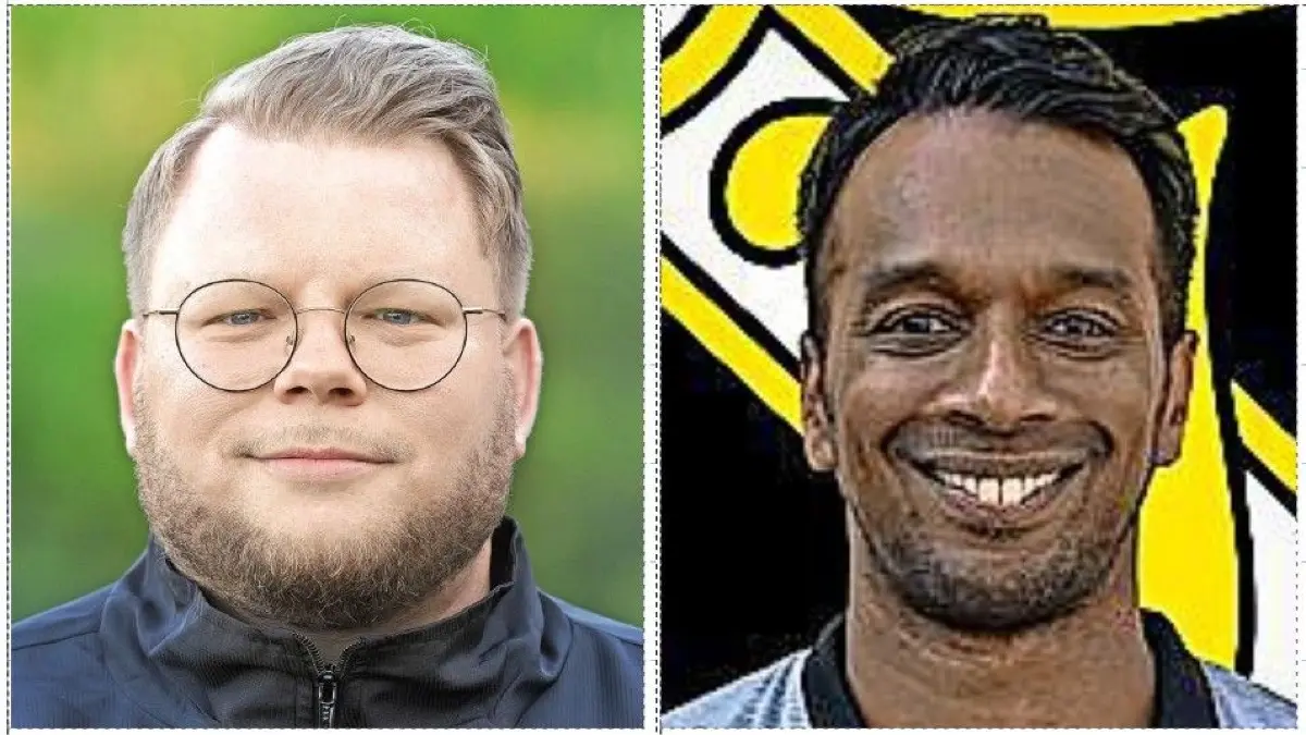 Alexander Schweizer und Johnson Ariaratnam (von links).