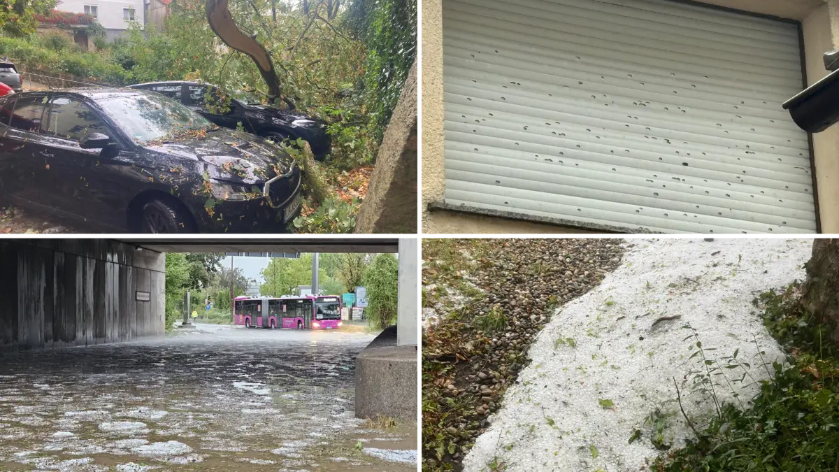 Collage Unwetter im Kreis Ludwigsburg August 2026