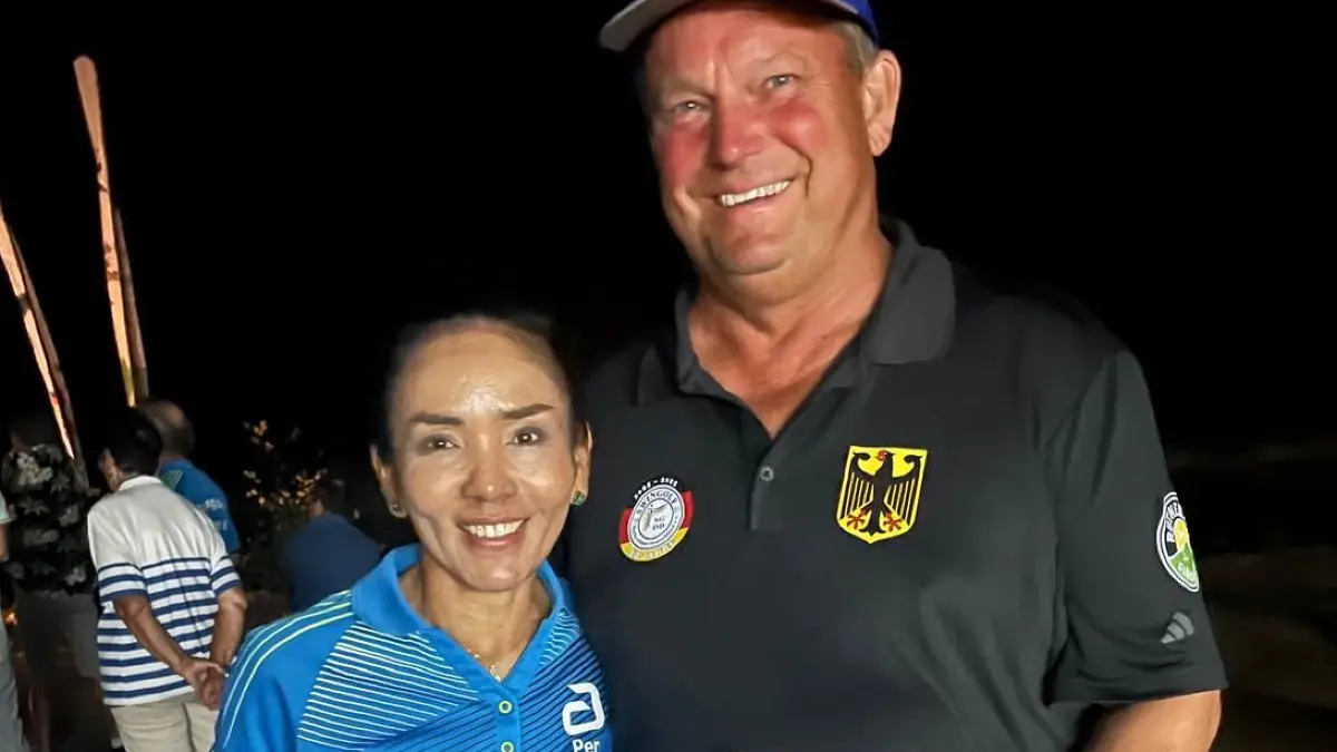 Penphak Nissler (li.), Gregor Freitag, Swingolf, SGV Renningen, Europameister