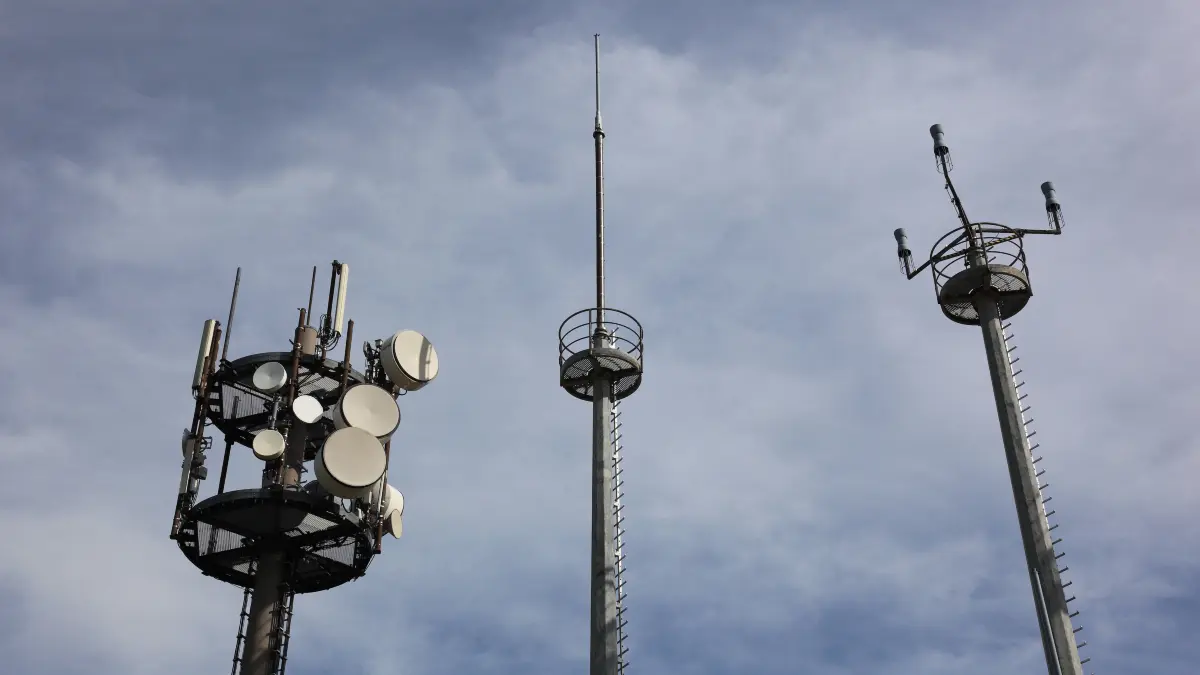 Funkrelaisstation, Antennenmast, Wasserkuppe, Rhoen, Landkreis Fulda, Hessen, Deutschland 1f-5443368