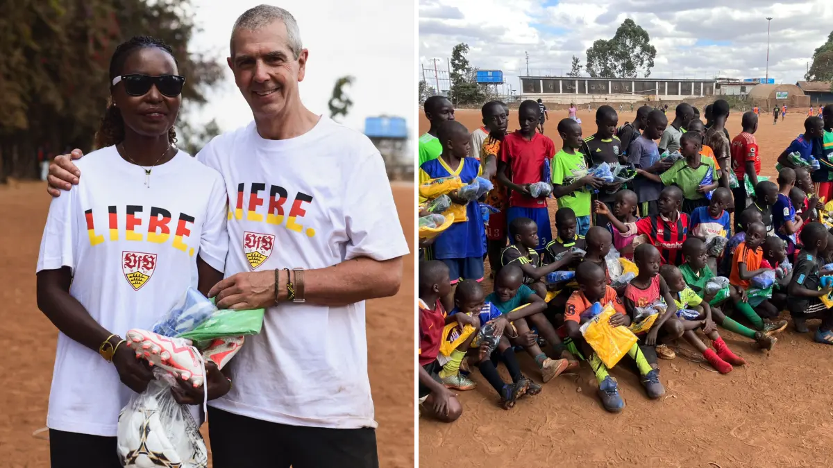 Susan Jackson und ihr Partner Rüdiger Wilhelm haben auf ihrer Reise eine Spendenaktion gestartet, um das Kinder- und Jugend-Fußballprojekt „Interbase“ in Nairobi zu unterstützen.