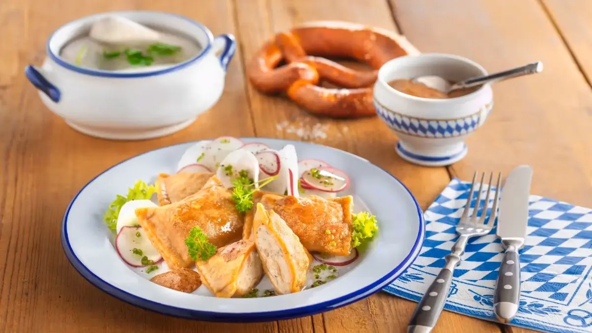 Weißwurst-Maultasche