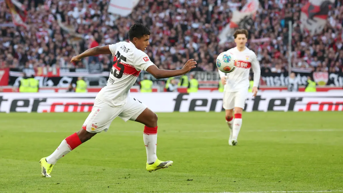 BAU // 01.03.2026, Deutschland, Stuttgart, Fußball Bundesliga, 20. Spieltag,
VfB Stuttgart vs. VfL Wolfsburg, Jeremy Arevalo (VfB)