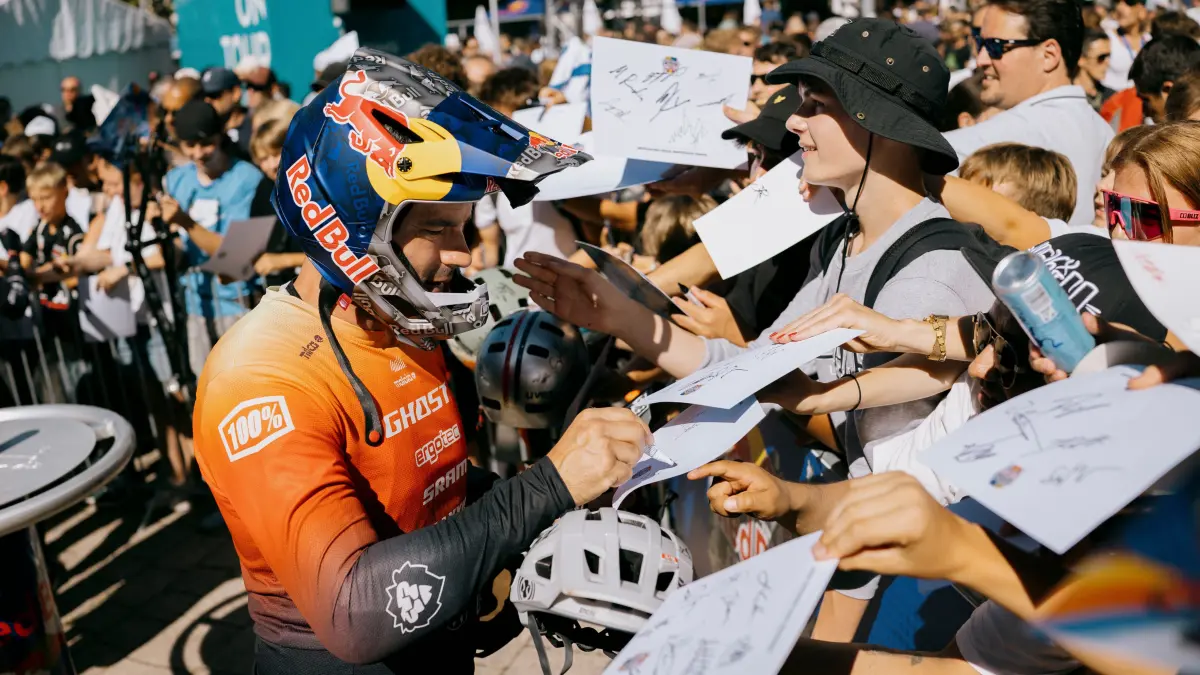Tomas Slavik signing session during the Red Bull Stuttgart Cerro Abajo in Stuttgart, Germany on September 5, 2026 // Julian Mittelstaedt / Red Bull Content Pool // SI202609060096 // Usage for editorial use only //