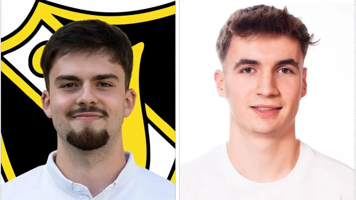 Überraschende Matchwinner am zweiten Spieltag. Von links: der Büsnauer Adnan Rastoder und der Vaihinger Tim Voigt.