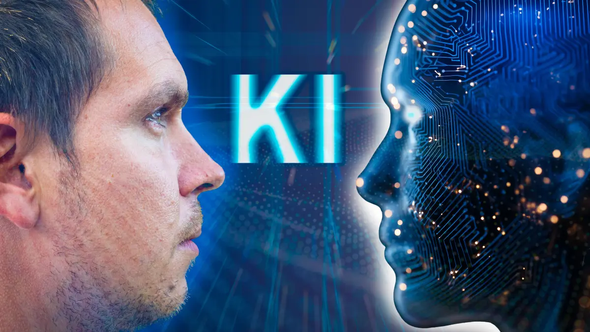 Mensch vs KI: Wer wird diesen Konkurrenzkampf gewinnen? Und wenn KI obsiegt, was wird aus der Menschheit? (Fotomontage)