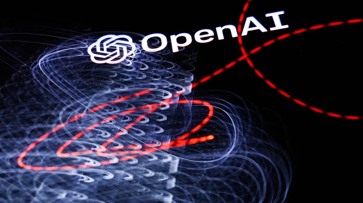 Das OpenAI Logo ist auf einem Smartphone zu sehen.