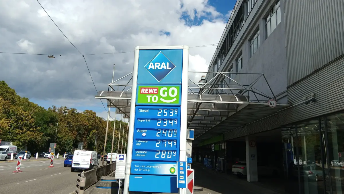 Teure Aral-Tankstelle in Stuttgart