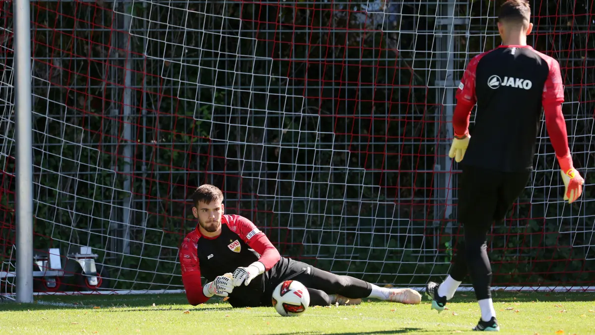 Dennis Seimen beim Training am Dienstag