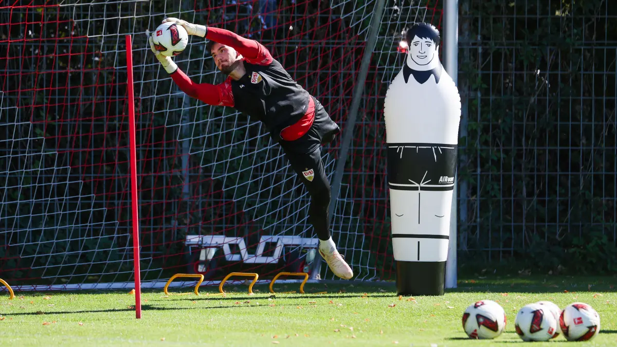 Dennis Seimen im Training am Dienstag